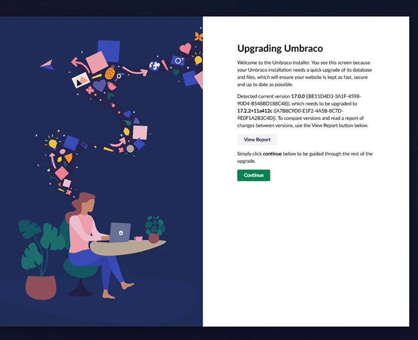 upgrade from Umbraco 14 to 17